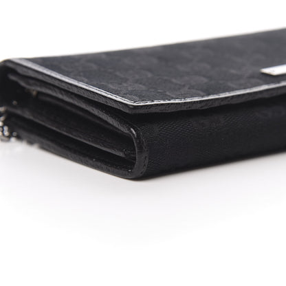 Gucci Monogram Metal Bar Chain Wallet Black 9 of 13