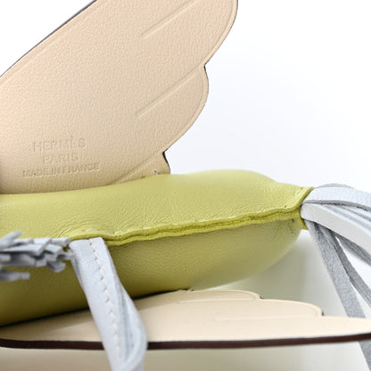 Hermes Milo Lambskin Grigri Rodeo Pegase Horse Bag Charm MM Jaune Bourgeon Bleu Brume Nata 3 of 4