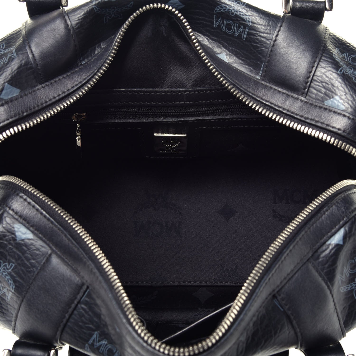 MCM Visetos Small Boston Bag Black 9 of 17