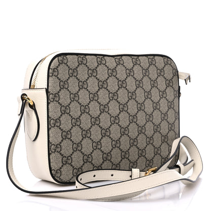 Gucci GG Supreme Monogram Small Horsebit 1955 Shoulder Bag Beige Mystic White 3 of 11