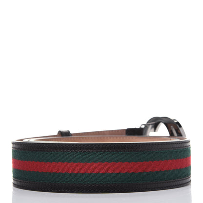 Gucci Calfskin Web Interlocking G Belt 105 42 Dark Brown 2 of 9