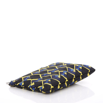 Prada Nylon Pouch Black Yellow Blue 3 of 7