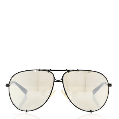 Christian Dior Homme Mens Aviator Sunglasses 0175S Silver Black 3 of 7