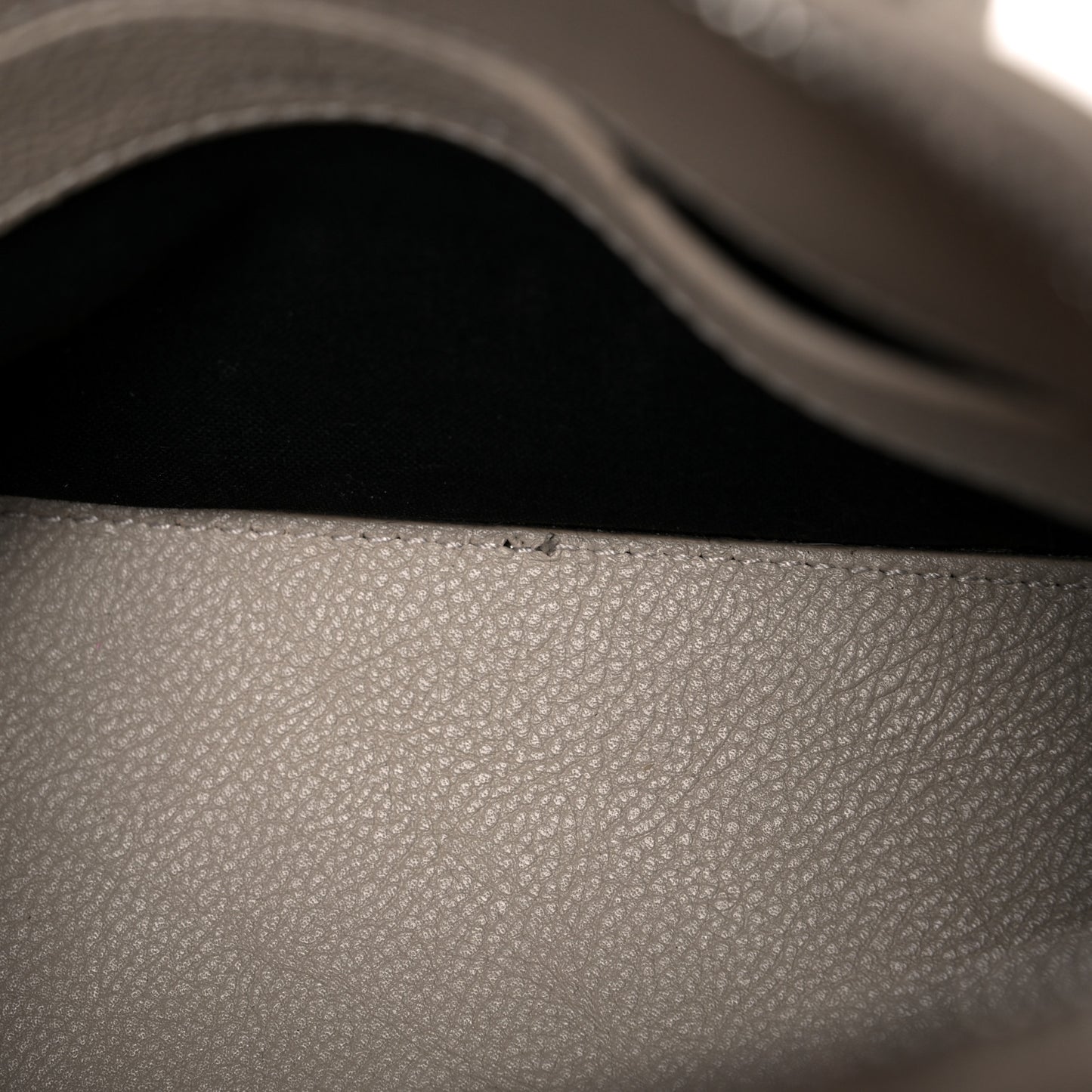 Grained Calfskin XXS Ville Top Handle Bag Beige
