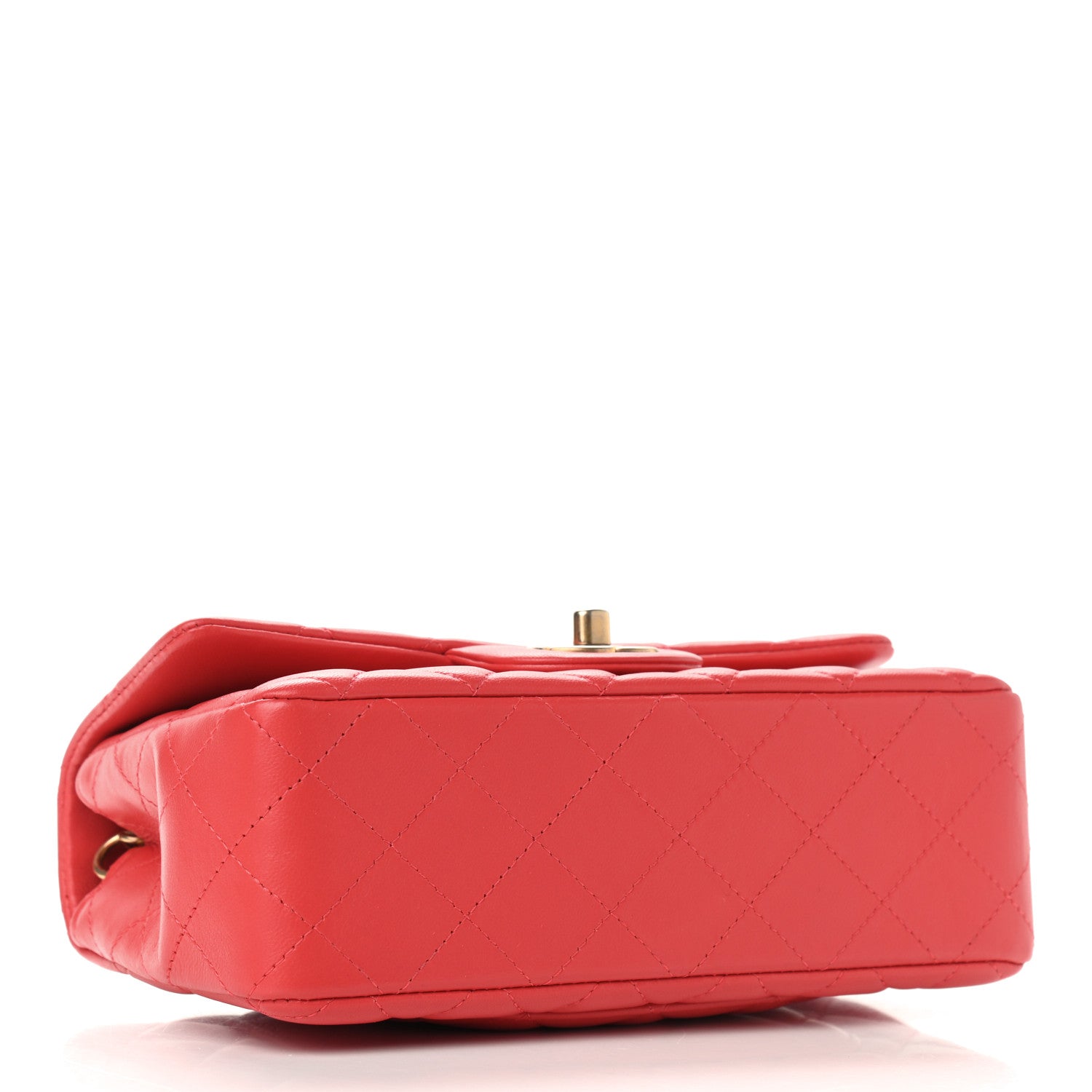 Chanel Lambskin Quilted Mini Rectangular Flap Red 4 of 9
