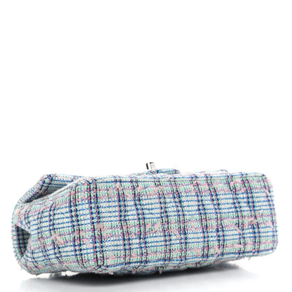 Chanel Tweed Quilted Mini Rectangular Flap Blue 4 of 9