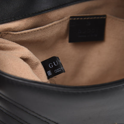 Gucci Calfskin Matelasse Mini GG Marmont Shoulder Bag Black 8 of 15