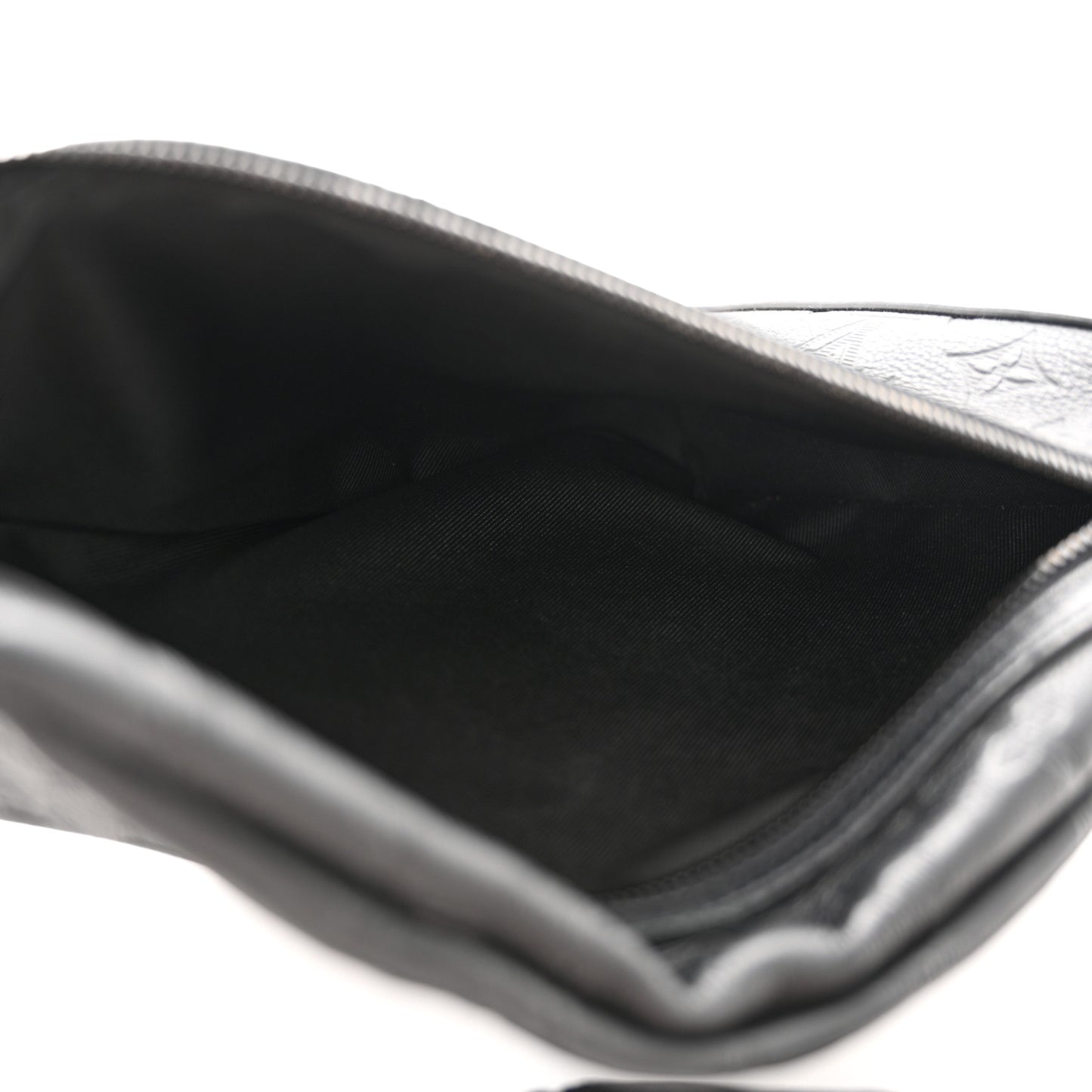 Calfskin Shadow Monogram Duo Slingbag Black