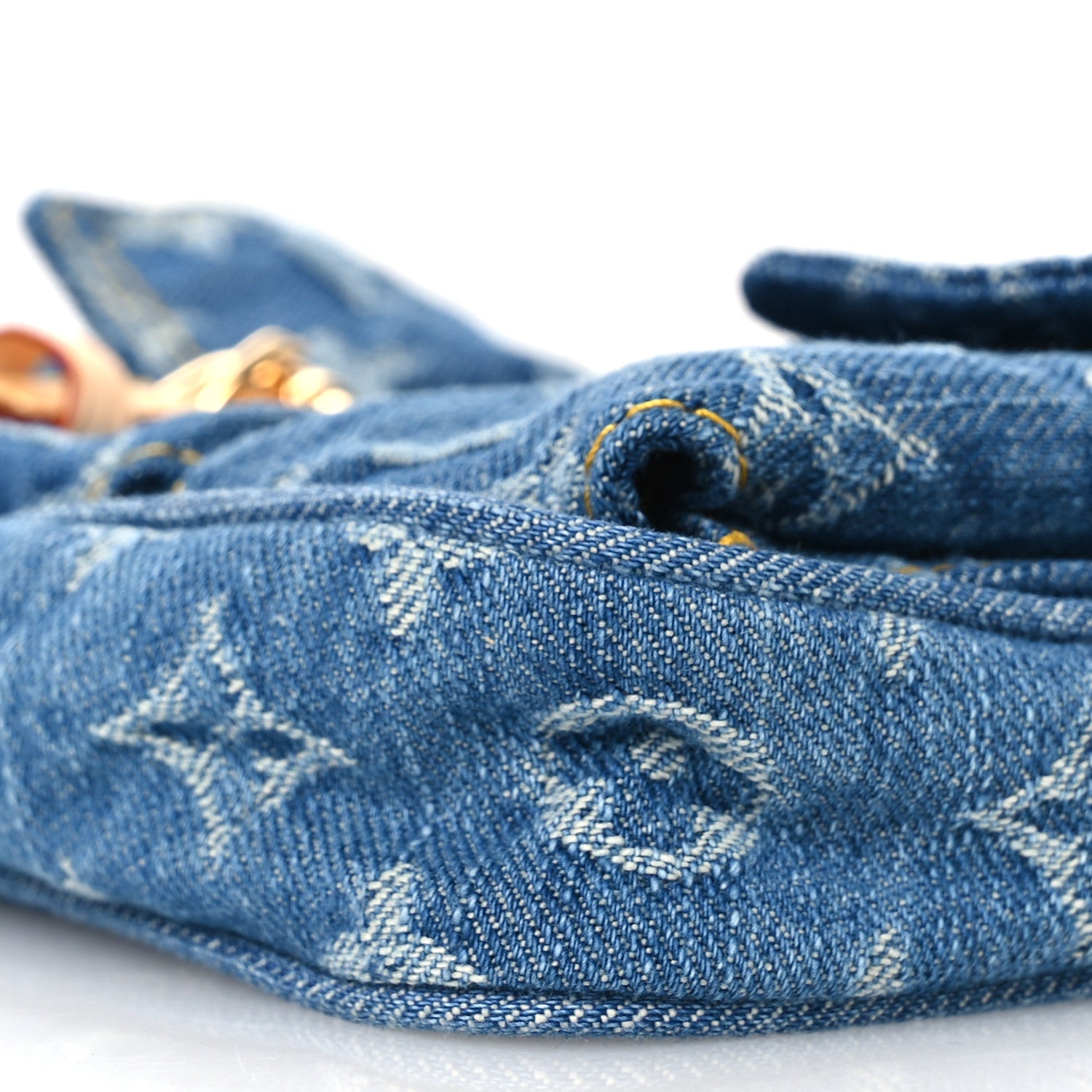 Louis Vuitton Monogram Pochette Accessories Cargo  Blue Denim 9 of 10