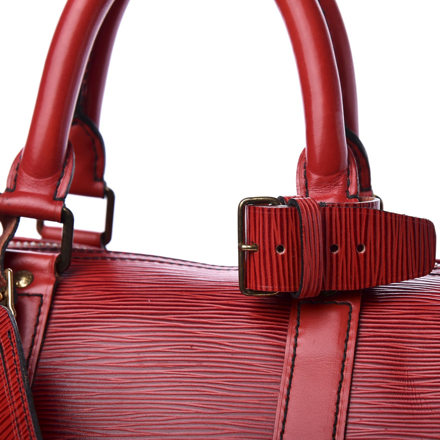 Louis Vuitton Epi Keepall 45 Castillan Red 12 of 15