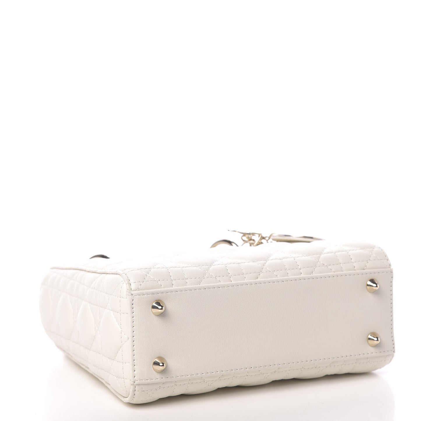 Lambskin Cannage Small My ABCDior Lady Dior White
