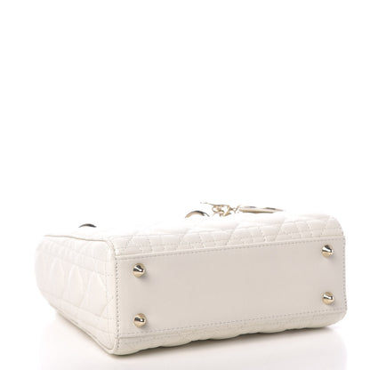 Christian Dior Lambskin Cannage Small My ABCDior Lady Dior White 4 of 11
