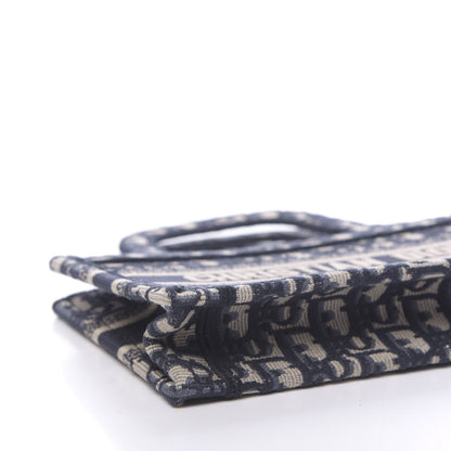 Christian Dior Oblique Mini Book Tote Blue Multicolor 9 of 11