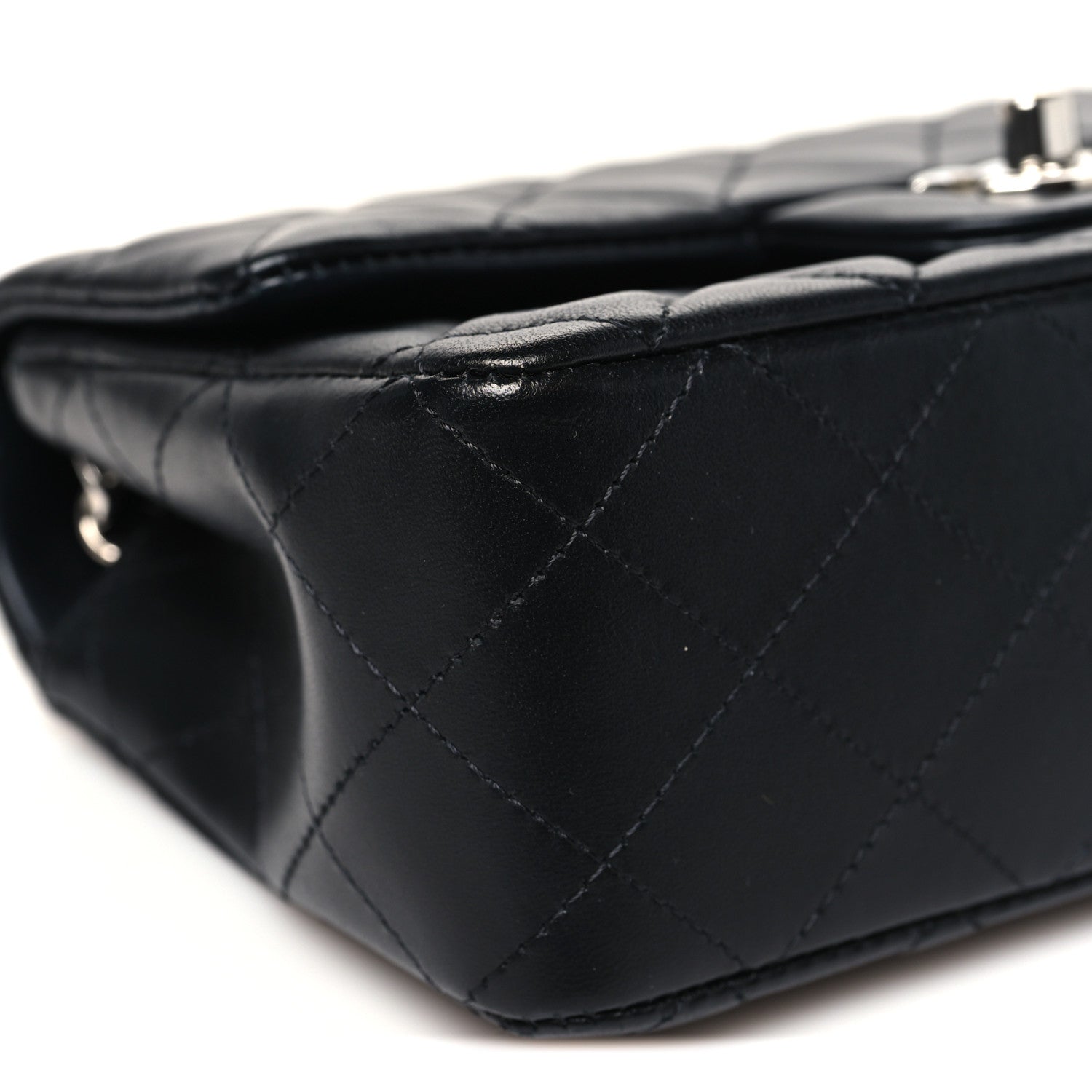 Chanel Lambskin Quilted Mini Rectangular Flap Black 9 of 12
