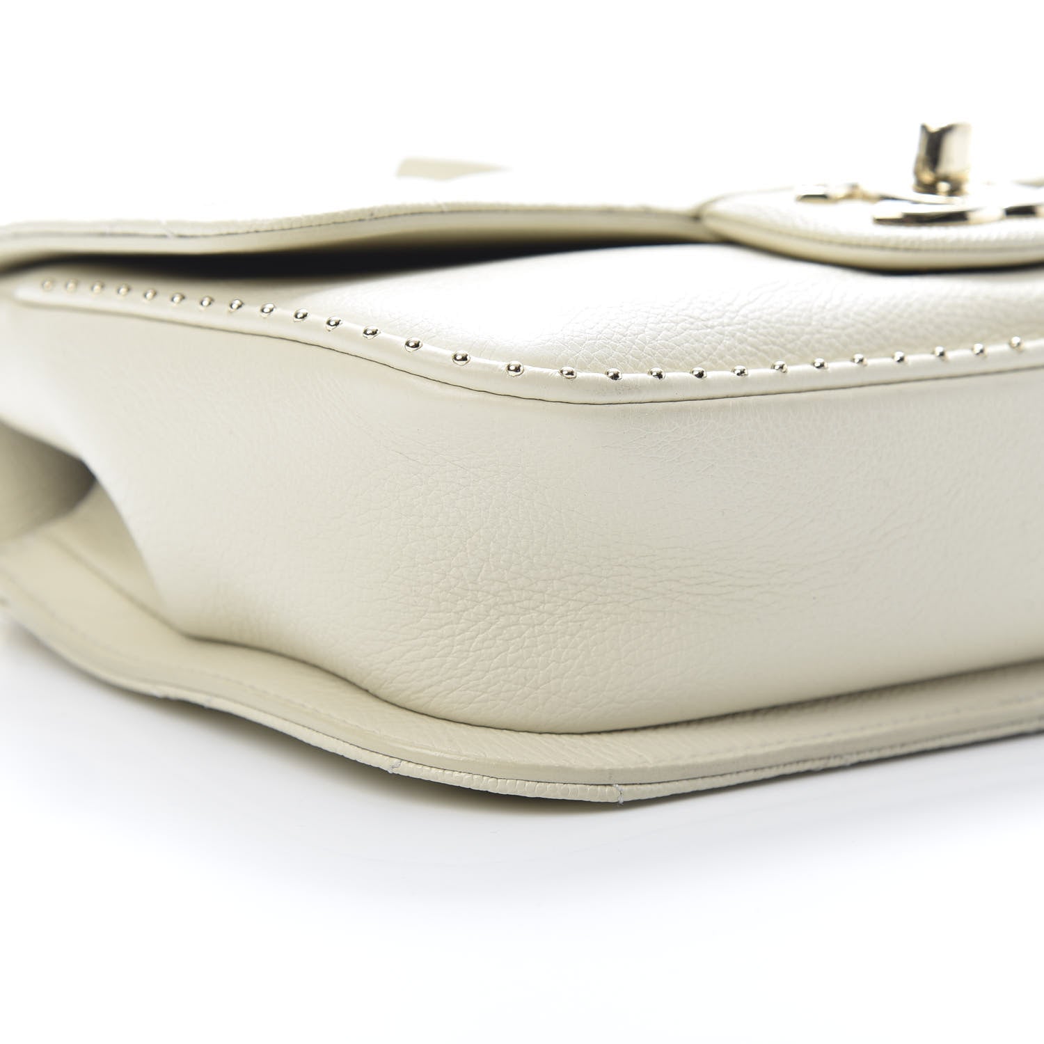 Chanel Caviar Quilted Small Studded Flap Off White 9 of 10