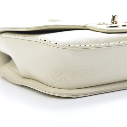 Chanel Caviar Quilted Small Studded Flap Off White 9 of 10