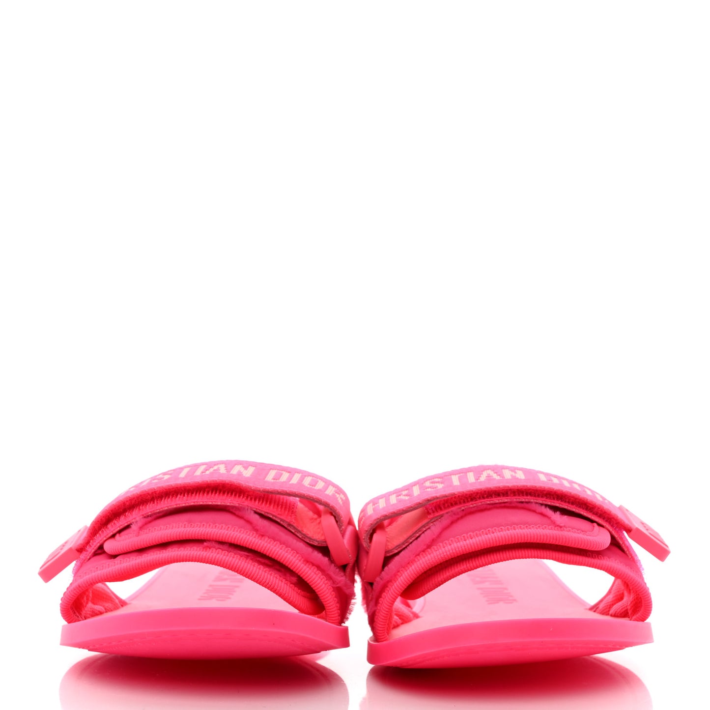 Technical Stretch Fabric Camouflage Dio(r)evolution Slide Sandals 39 Fuchsia Fluo