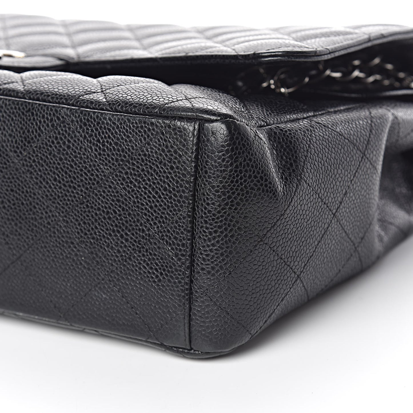 Caviar Quilted Maxi Double Flap Black