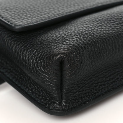 Gucci Pebbled Calfskin Soho Flap Belt Bag Black 8 of 9
