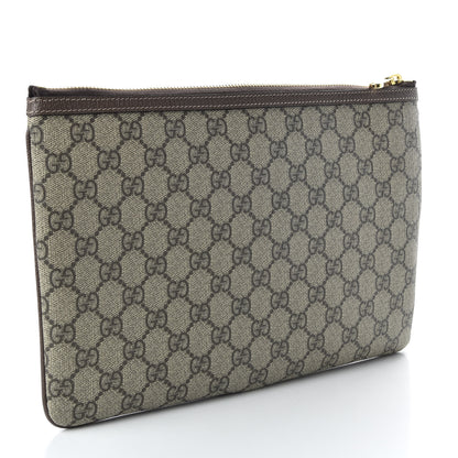 Gucci GG Supreme Monogram Large Ophidia Pouch Clutch Brown 3 of 8