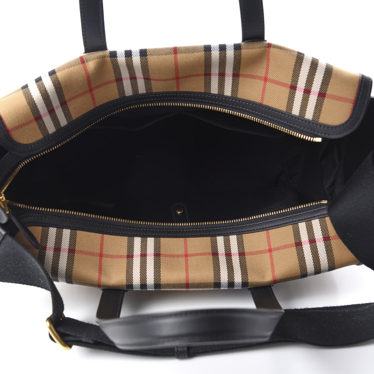 Calfskin Vintage Check Kingswood Achly Diaper Bag Black