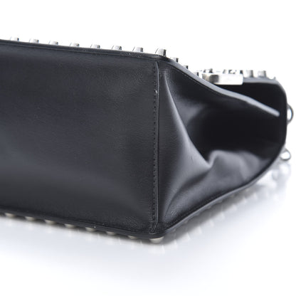 Prada City Calfskin Saffiano Studded Cahier Bag Black 10 of 10