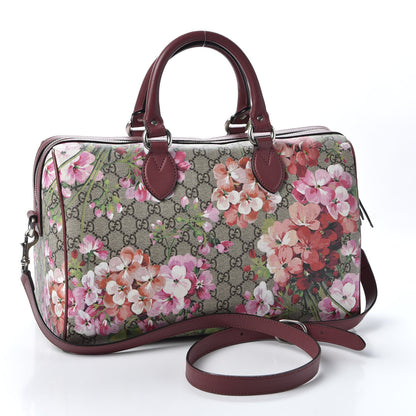 Gucci GG Supreme Monogram Blooms Medium Boston Beige Multicolor Dry Rose 2 of 10