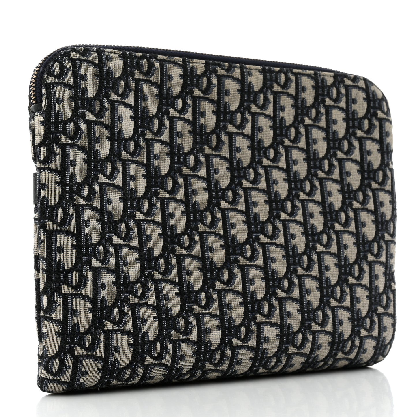 Oblique Pouch Clutch Blue