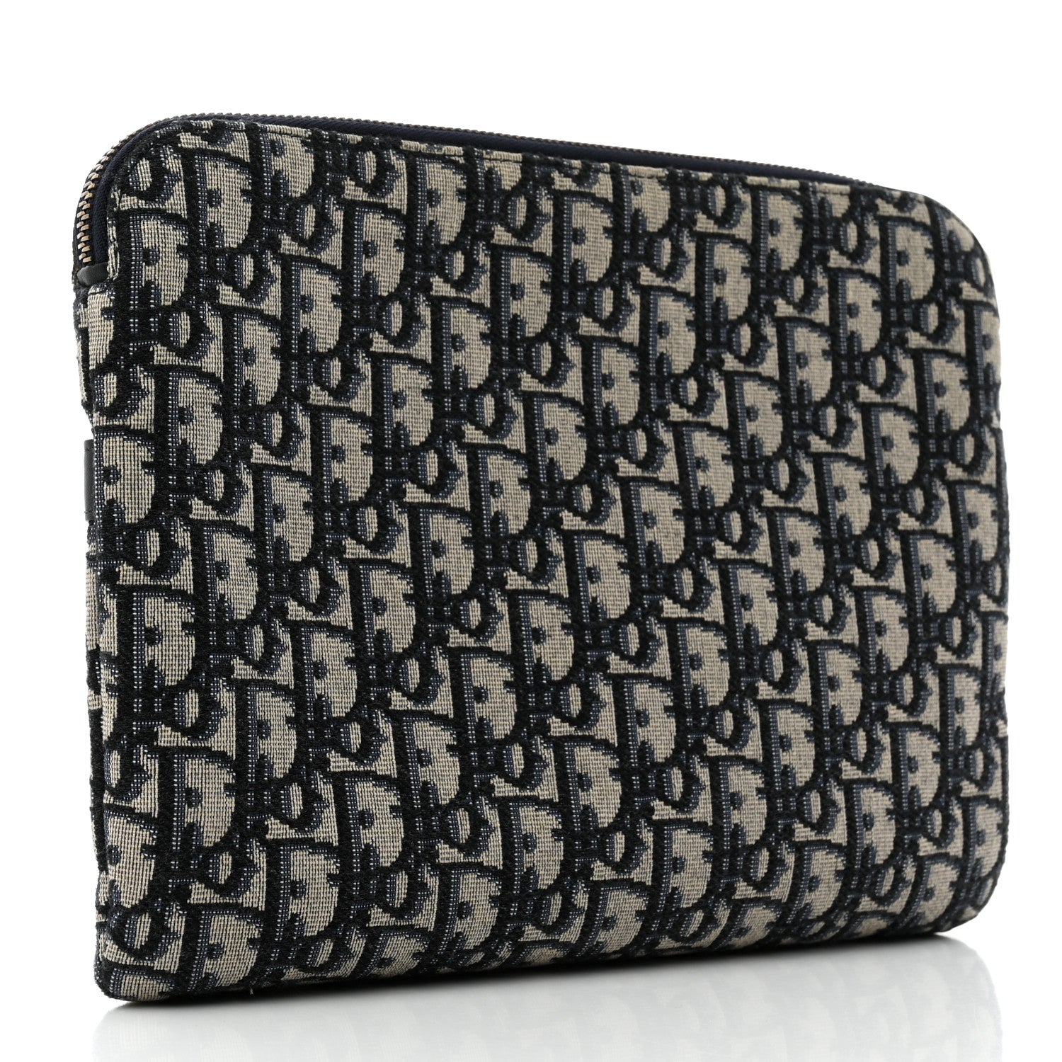 Christian Dior Oblique Pouch Clutch Blue 3 of 8