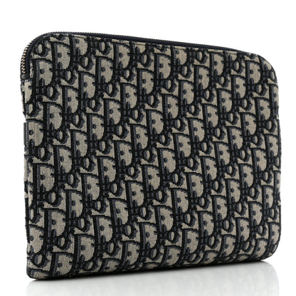 Christian Dior Oblique Pouch Clutch Blue 3 of 8
