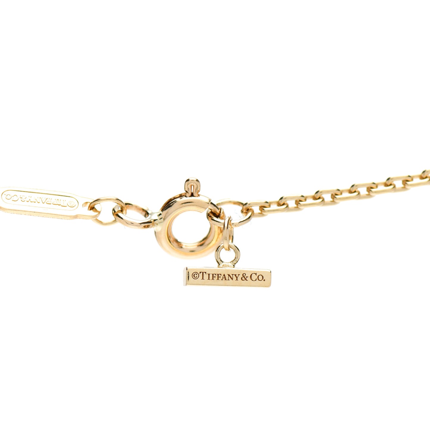 18K Yellow Gold Diamond Medium T Smile Pendant Necklace