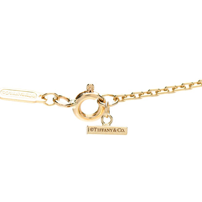 Tiffany 18K Yellow Gold Diamond Medium T Smile Pendant Necklace 4 of 9