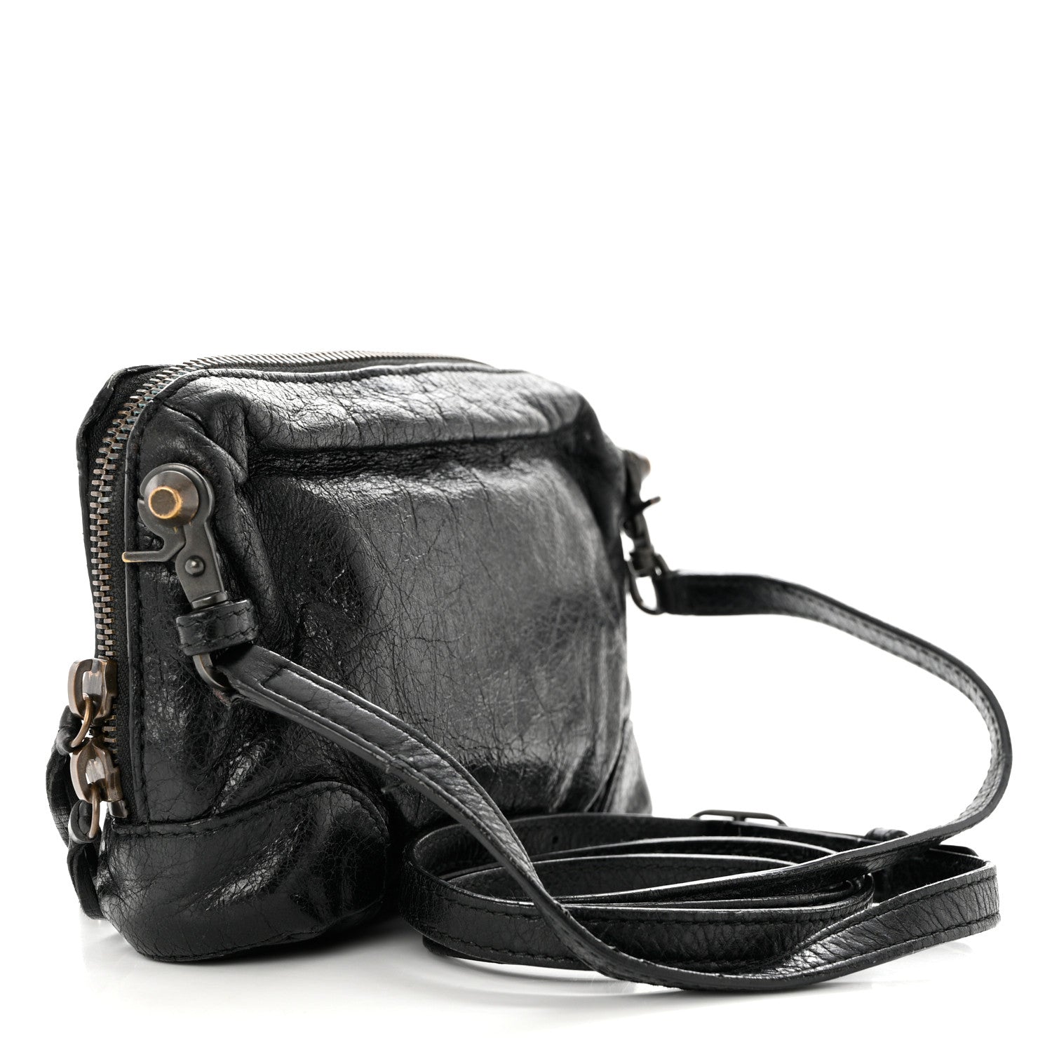 Balenciaga Agneau Classic Hardware XS Reporter Crossbody Black 3 of 10