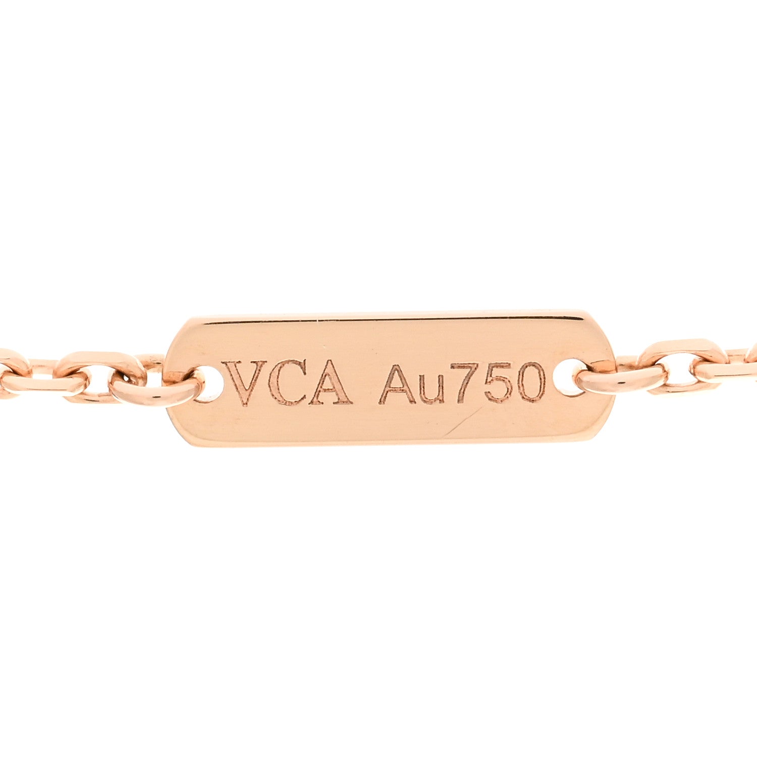 Van Cleef & Arpels 18K Rose Gold Gray Mother of Pearl Vintage Alhambra Pendant Necklace 5 of 6