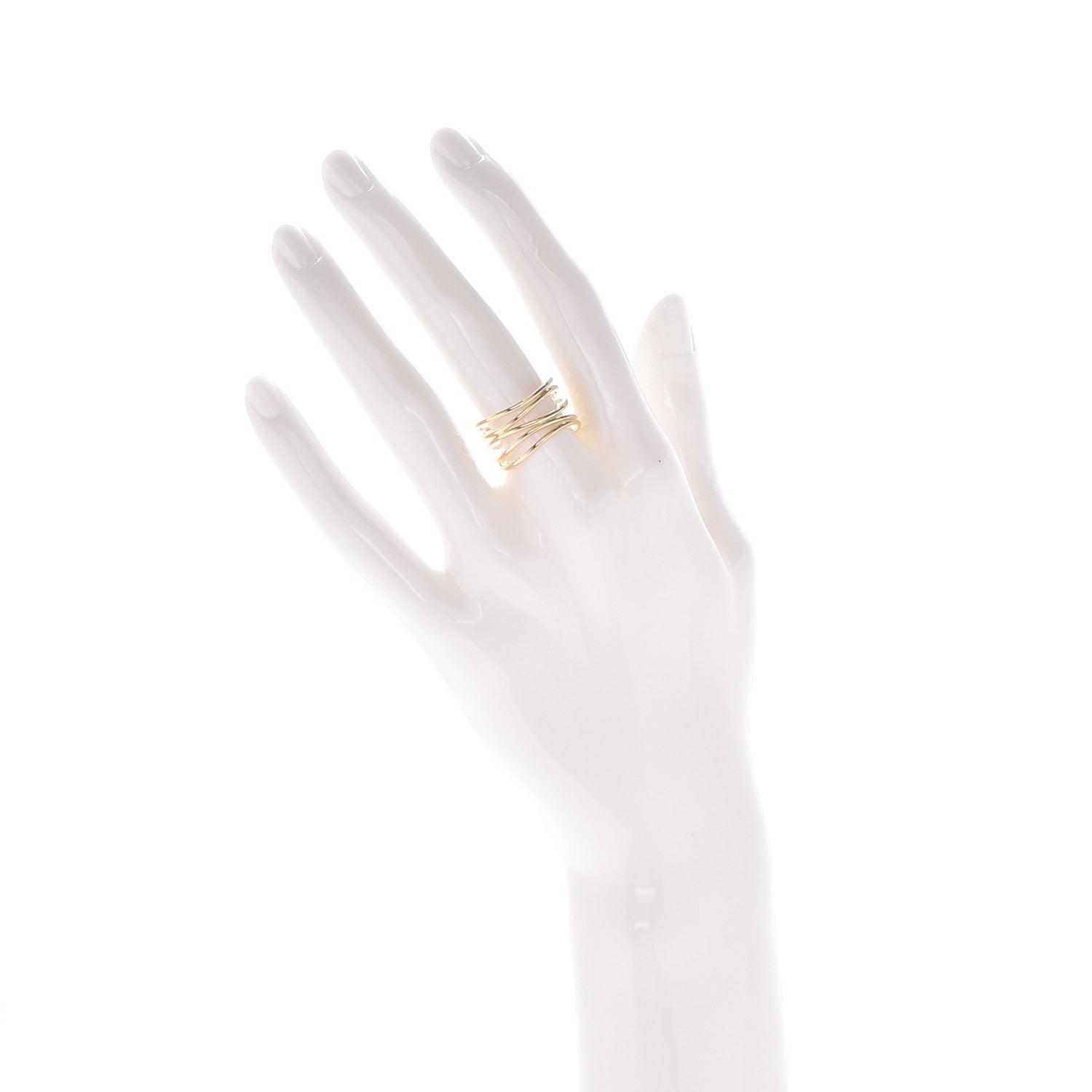 Tiffany 18K Yellow Gold Elsa Peretti Wave Ring 7 2 of 4