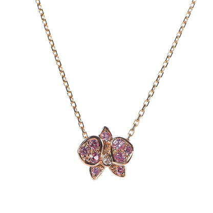 Cartier 18K Pink Gold Pink Sapphire Diamond Caresse D'Orchidees Par Cartier Necklace 4 of 6