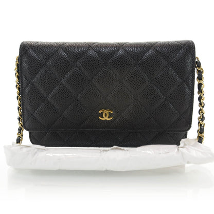 Chanel Caviar Quilted Wallet On Chain WOC Black 1 of 10