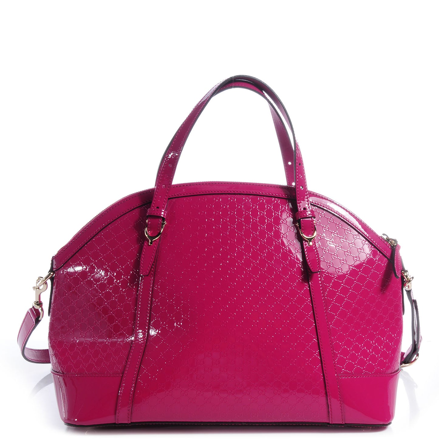 Patent Microguccissima Medium Nice Top Handle Dome Bag Bright Bouganville