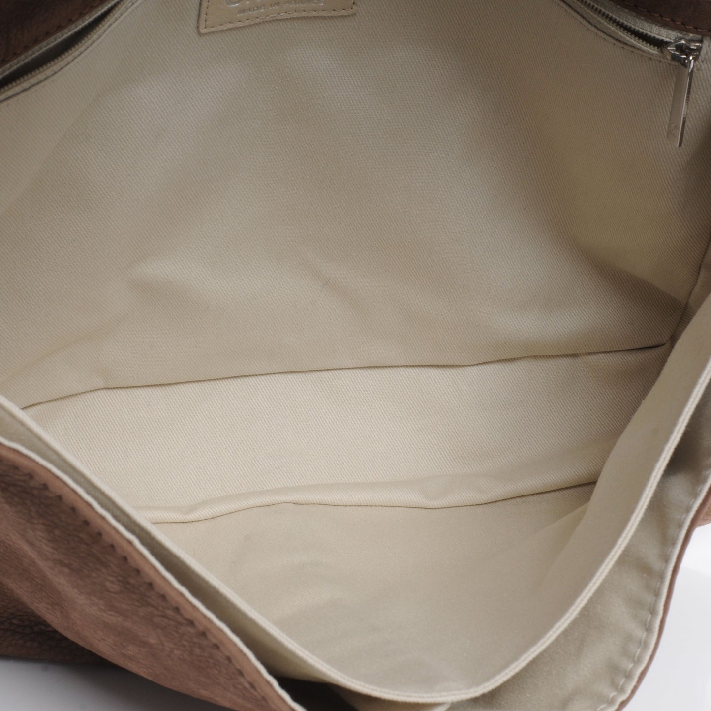 Ultra Soft Suede Calfskin Natural Beauty Large Flap Bag