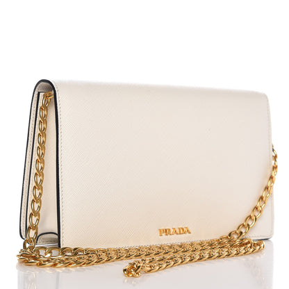 Prada Saffiano Corolle Crossbody Bag Bianco 3 of 6