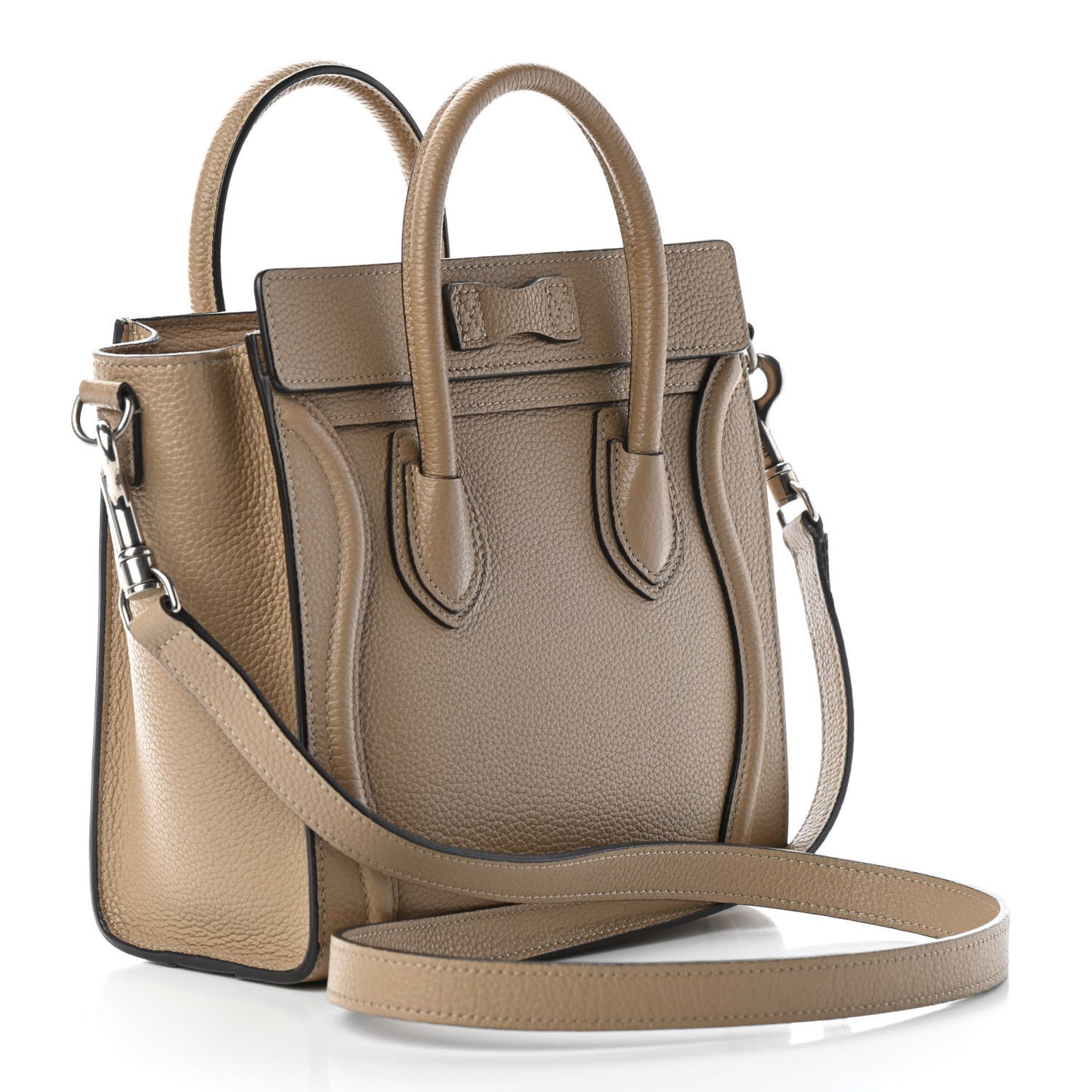 Drummed Calfskin Nano Luggage Dune