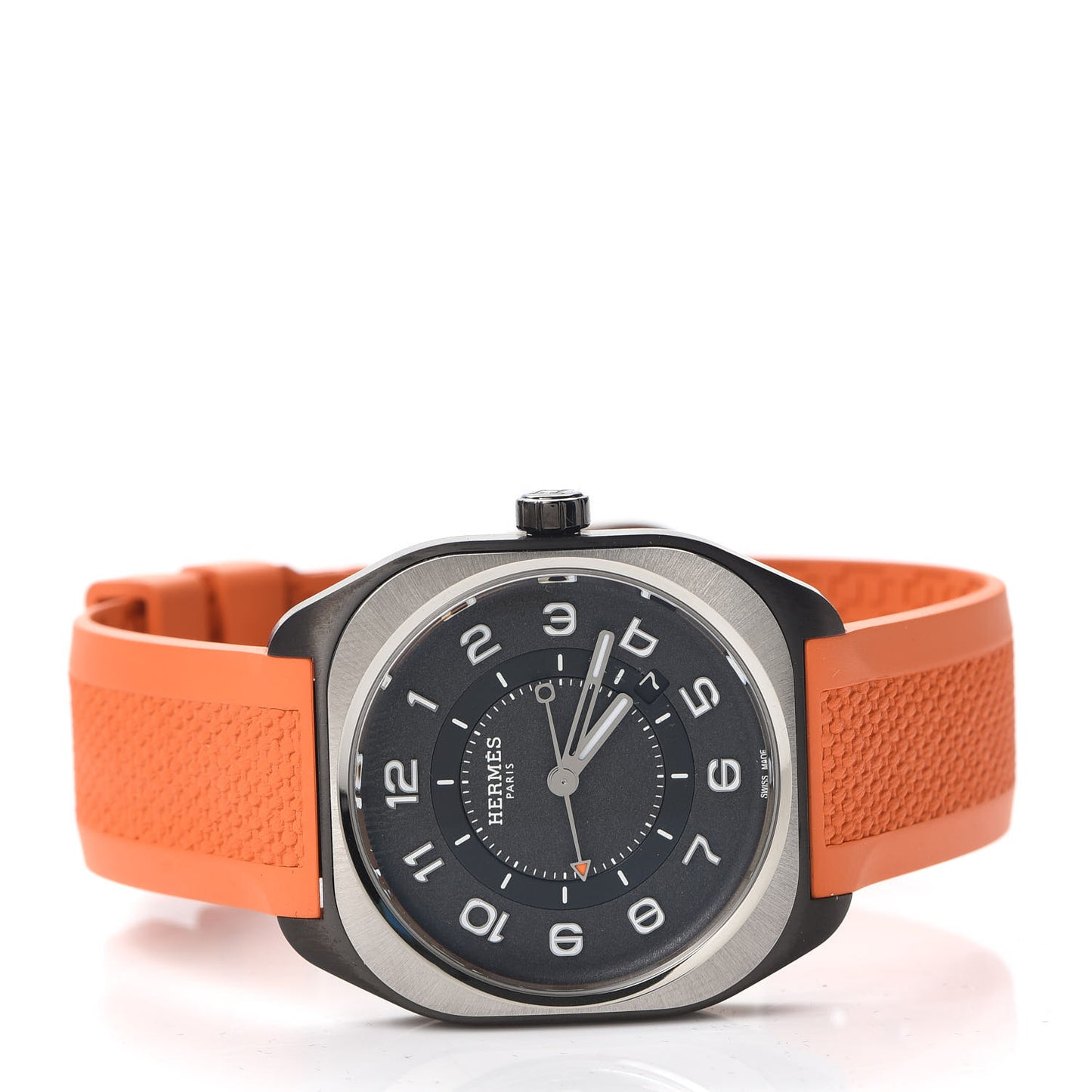 DLC Coated Titanium Rubber 39mm H08 Automatic Watch Orange