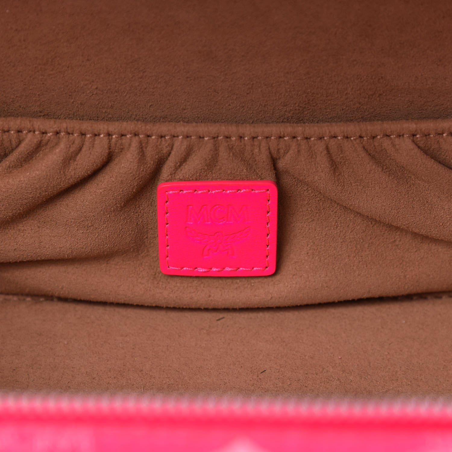 MCM Visetos Vanity Case Neon Pink 8 of 9