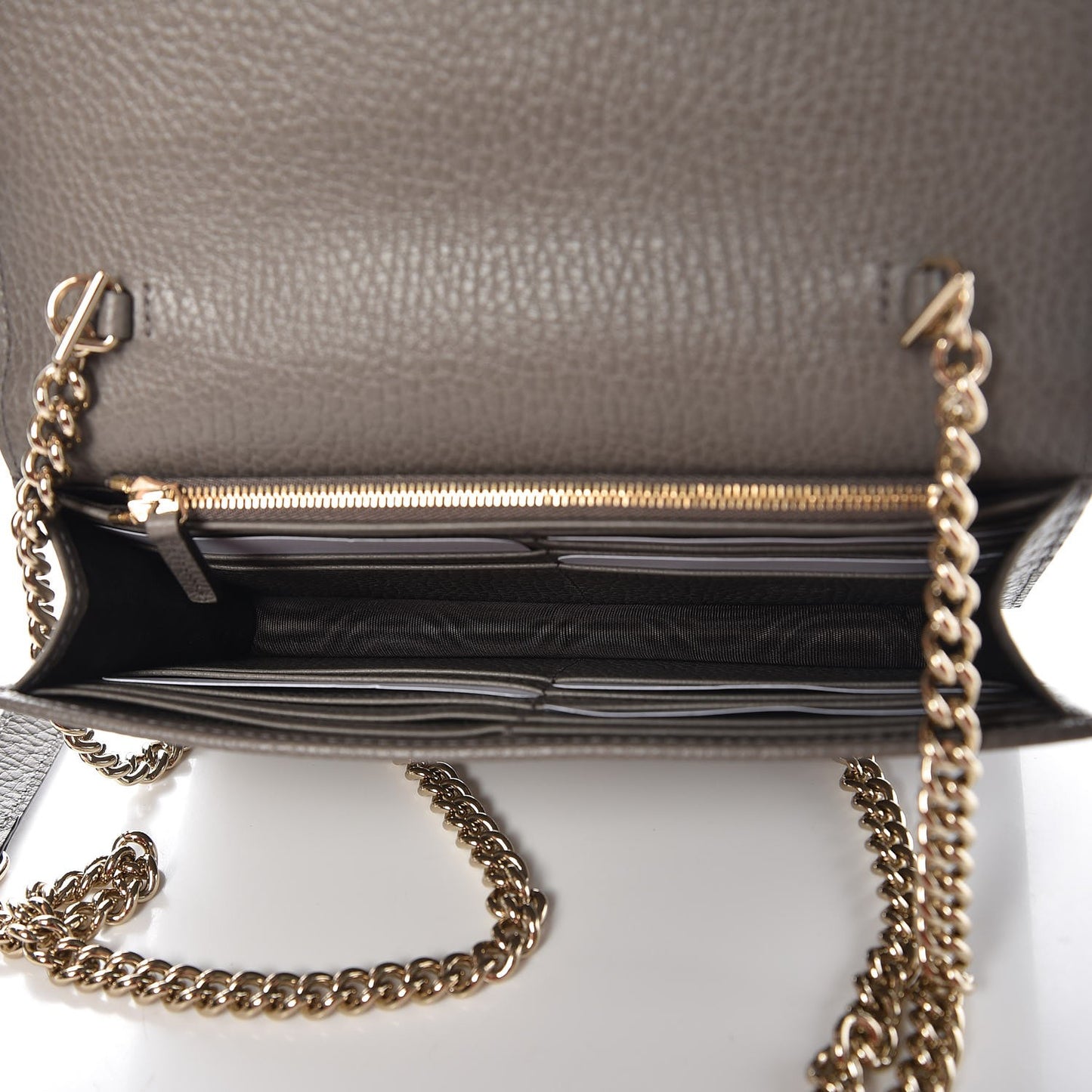 Dollar Calfskin Interlocking G Chain Wallet Loess
