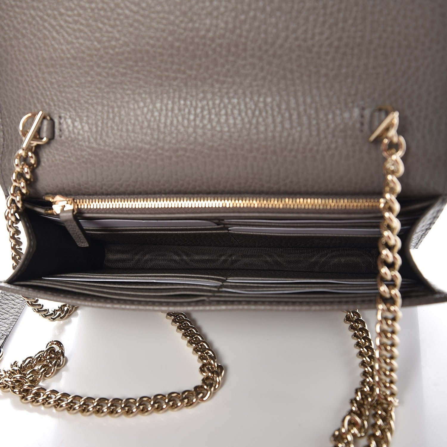 Gucci Dollar Calfskin Interlocking G Chain Wallet Loess 5 of 8