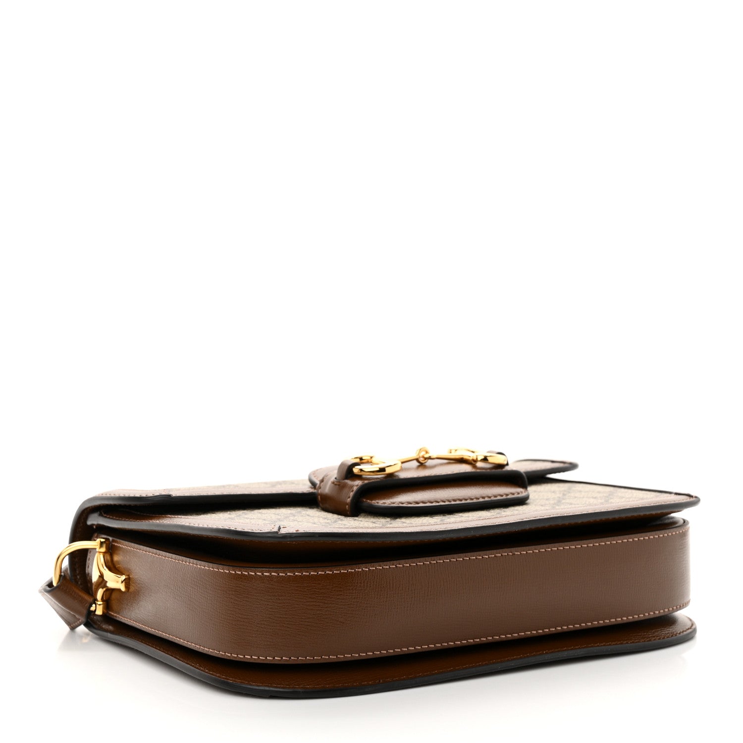 Gucci GG Supreme Monogram Horsebit 1955 Shoulder Bag Beige Brown Sugar 4 of 11