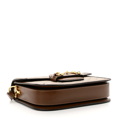 Gucci GG Supreme Monogram Horsebit 1955 Shoulder Bag Beige Brown Sugar 4 of 11