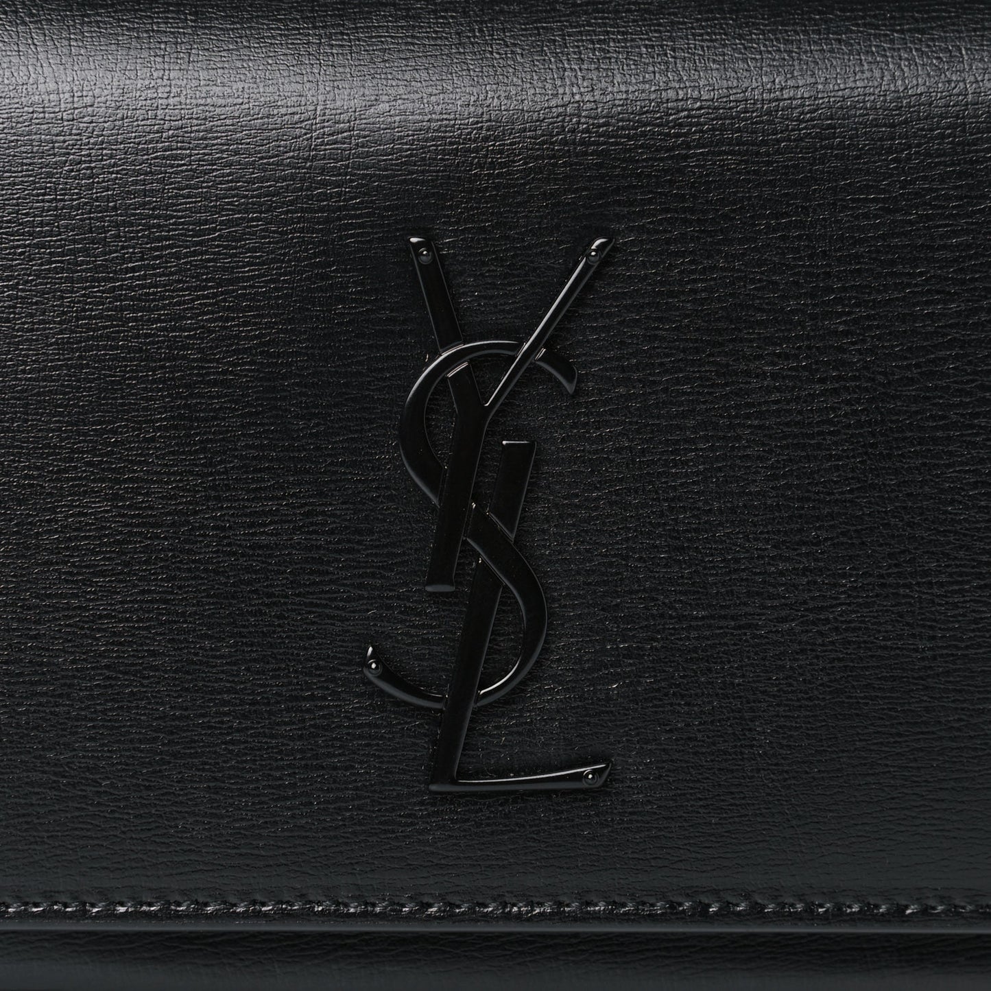 Calfskin Monogram Sunset Chain Wallet Black
