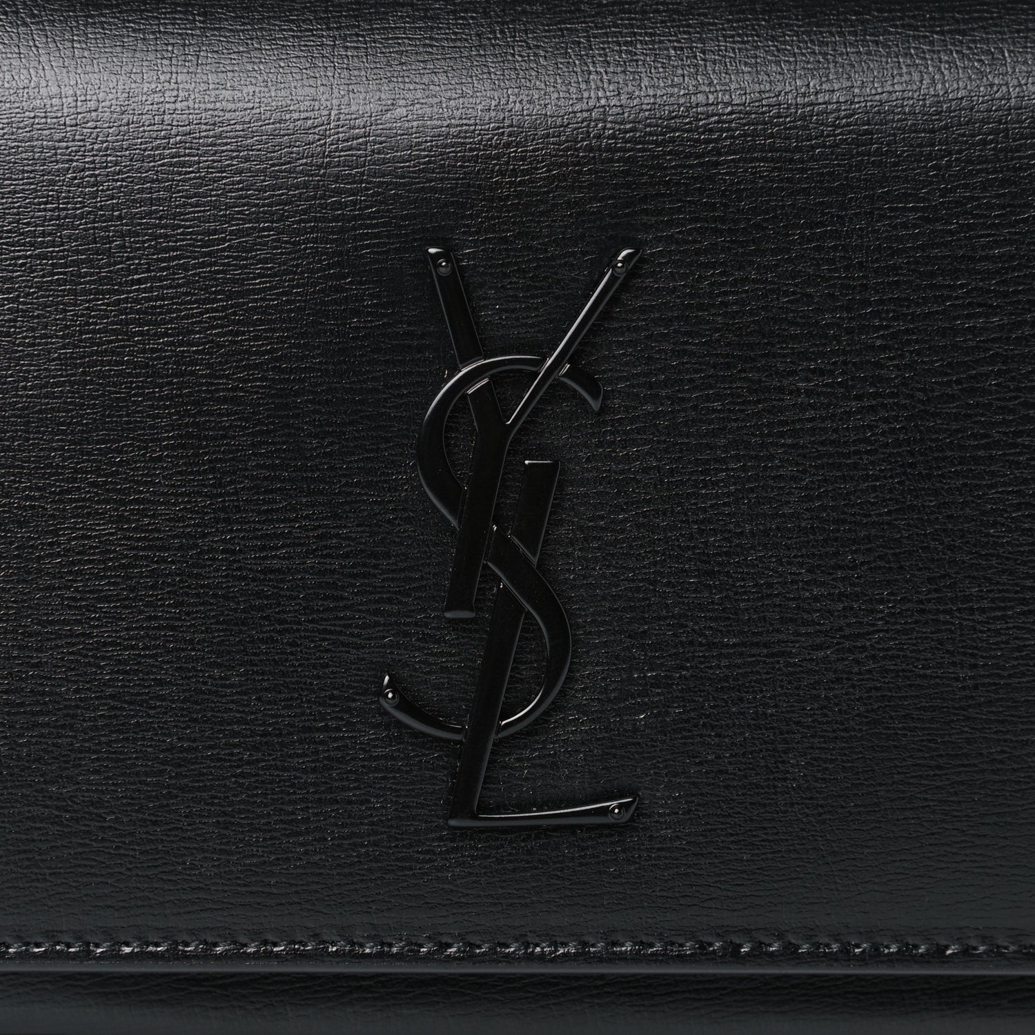 Saint Laurent Calfskin Monogram Sunset Chain Wallet Black 7 of 10