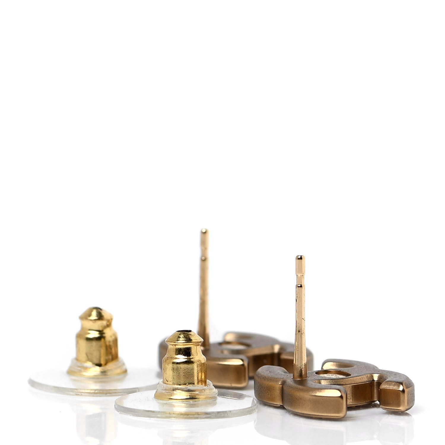Chanel Crystal CC Earrings Gold 3 of 4